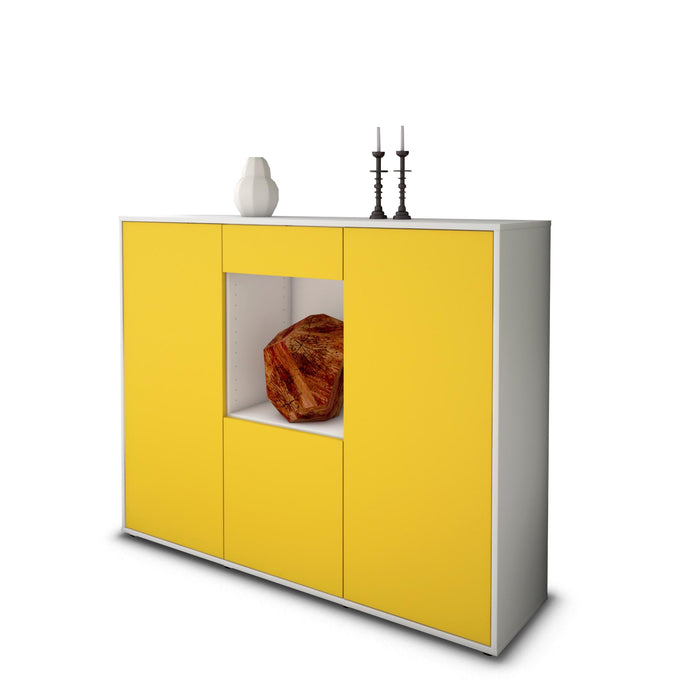 Highboard Peppina, Gelb Seite (136x108x35cm) - Dekati GmbH