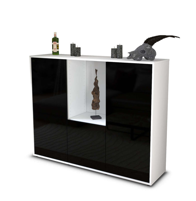 Highboard Pia, Schwarz Seite (136x108x35cm) - Dekati GmbH