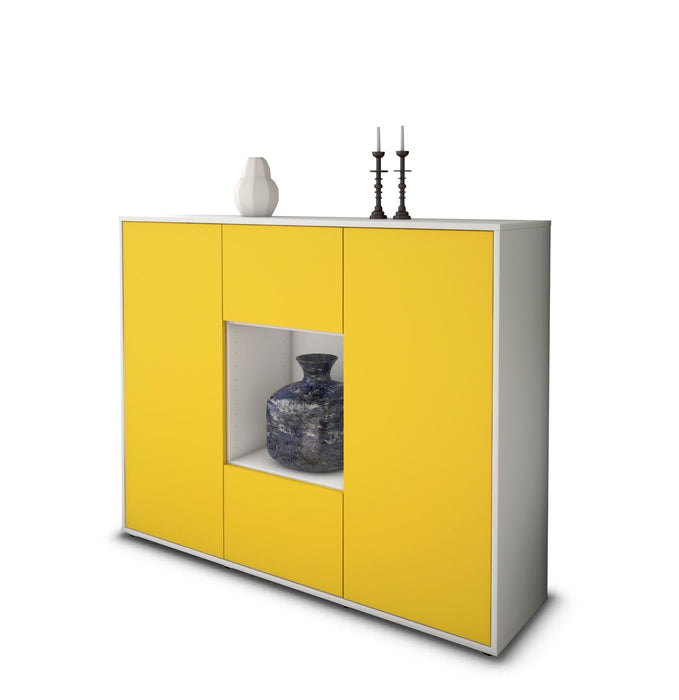 Highboard Priscilla, Gelb Seite (136x108x35cm) - Dekati GmbH