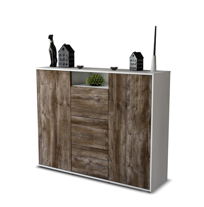 Highboard Quartilla, Treibholz Seite (136x108x35cm) - Dekati GmbH