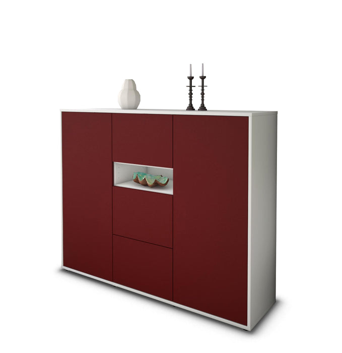 Highboard Quinta, Bordeaux Seite (136x108x35cm) - Dekati GmbH