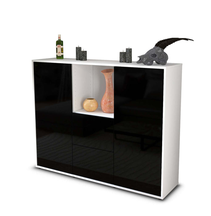 Highboard Rabea, Schwarz Seite (136x108x35cm) - Dekati GmbH