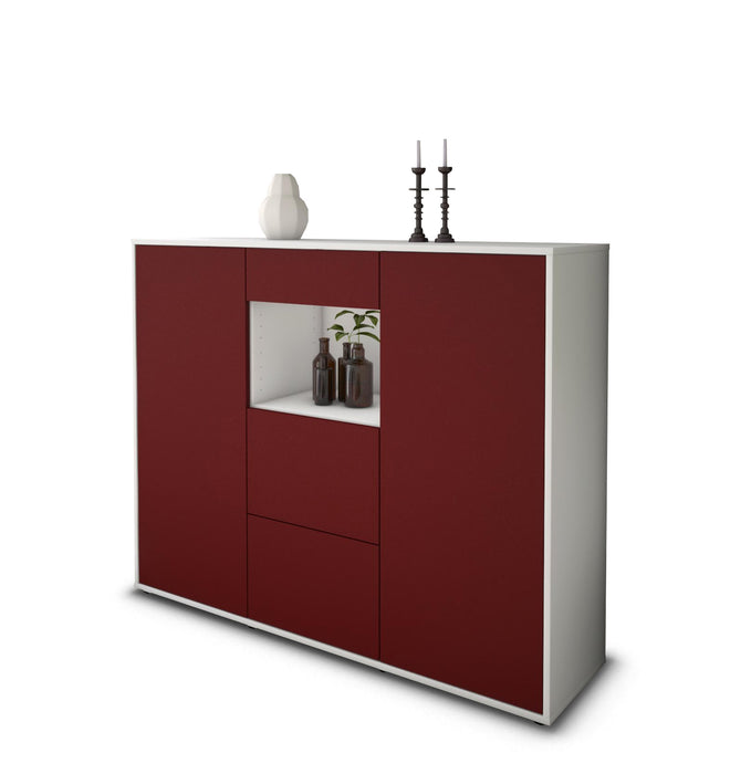 Highboard Rachelle, Bordeaux Seite (136x108x35cm) - Dekati GmbH