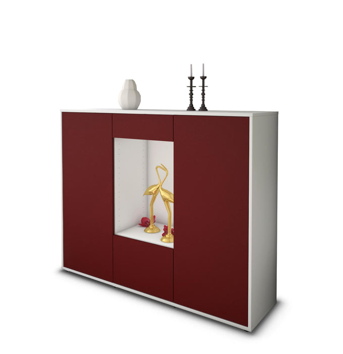 Highboard Raffaela, Bordeaux Seite (136x108x35cm) - Dekati GmbH