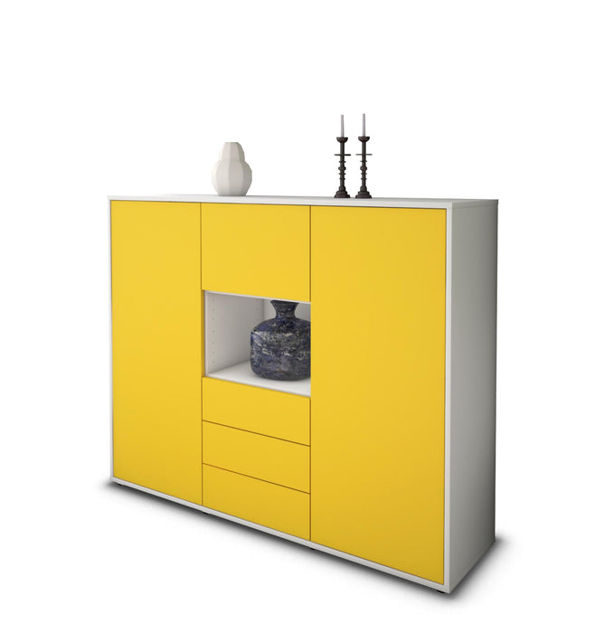 Highboard Ravenna, Gelb Seite (136x108x35cm) - Dekati GmbH