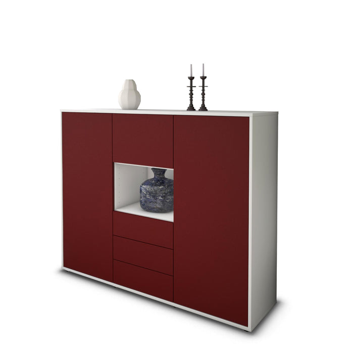 Highboard Ravenna, Bordeaux Seite (136x108x35cm) - Dekati GmbH