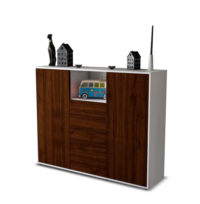 Highboard Rebecca, Walnuss Seite (136x108x35cm) - Dekati GmbH