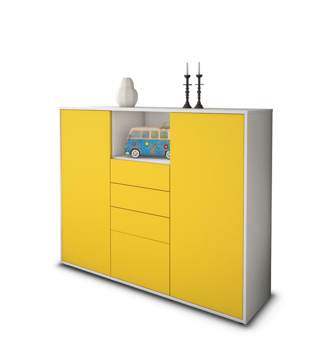 Highboard Rebecca, Gelb Seite (136x108x35cm) - Dekati GmbH