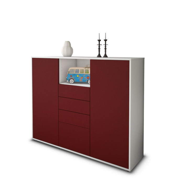 Highboard Rebecca, Bordeaux Seite (136x108x35cm) - Dekati GmbH