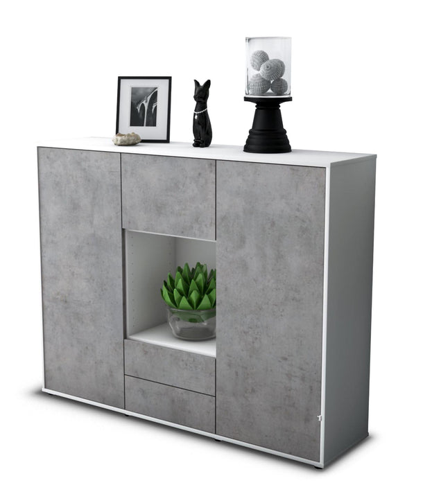 Highboard Rella, Beton Seite (136x108x35cm) - Dekati GmbH