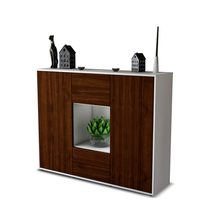 Highboard Rella, Walnuss Seite (136x108x35cm) - Dekati GmbH