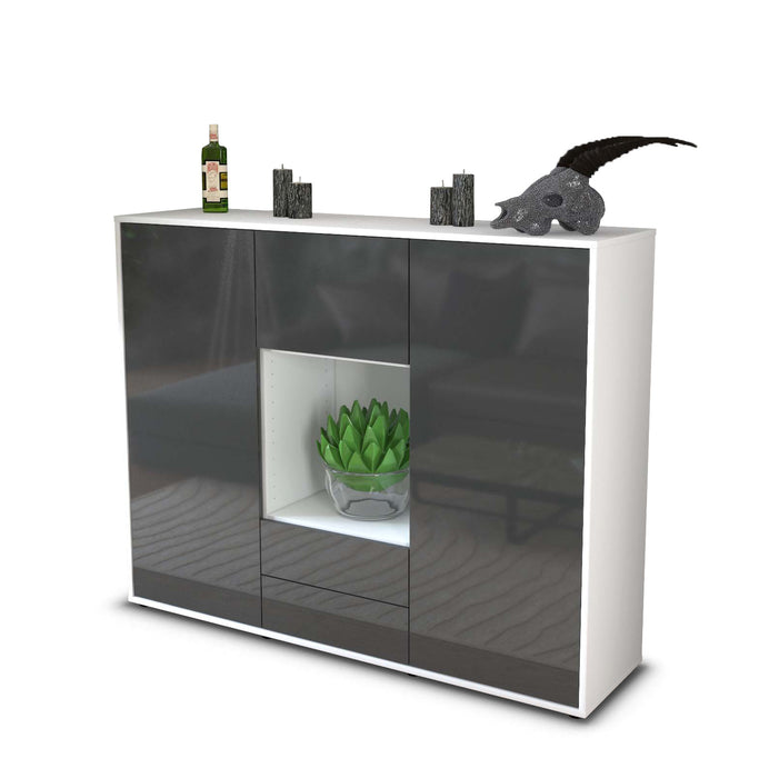 Highboard Rella, Grau Seite (136x108x35cm) - Dekati GmbH