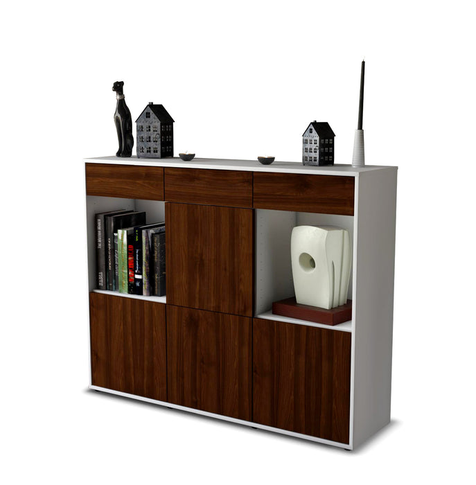 Highboard Selena, Walnuss Seite (136x108x35cm) - Dekati GmbH