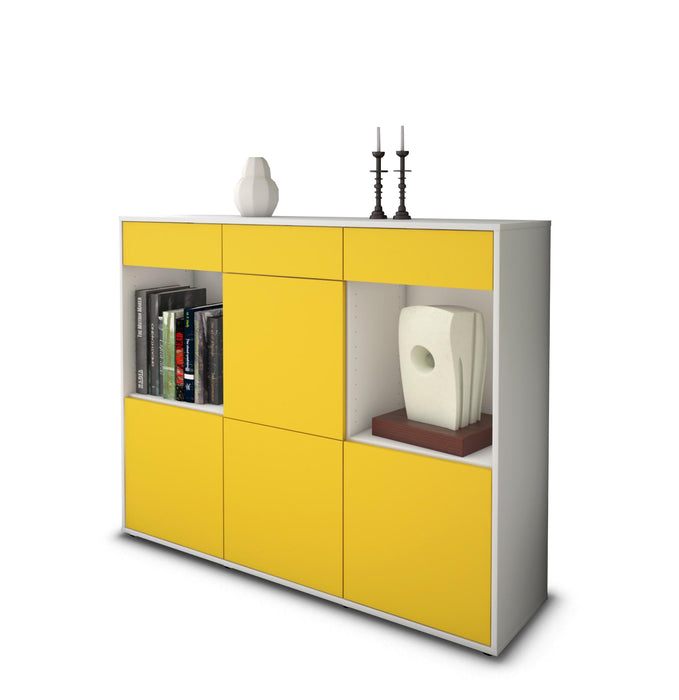 Highboard Selena, Gelb Seite (136x108x35cm) - Dekati GmbH