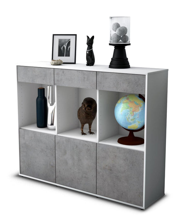 Highboard Selina, Beton Seite (136x108x35cm) - Dekati GmbH