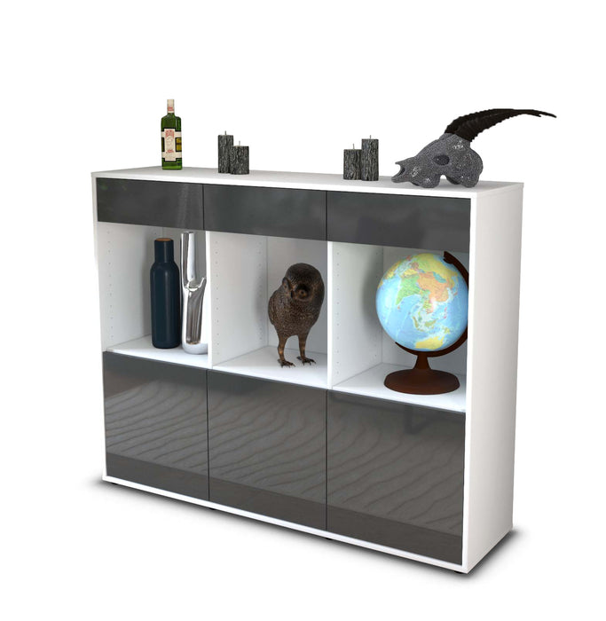 Highboard Selina, Grau Seite (136x108x35cm) - Dekati GmbH