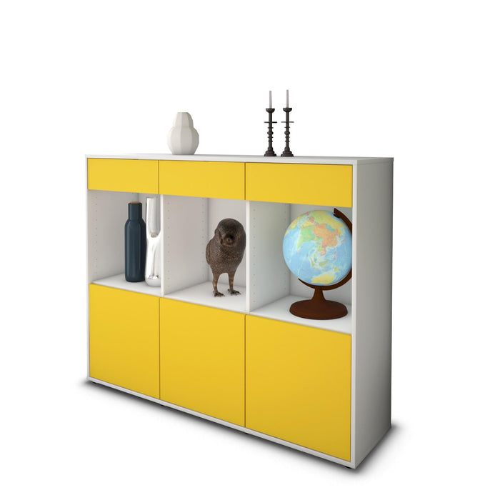 Highboard Selina, Gelb Seite (136x108x35cm) - Dekati GmbH