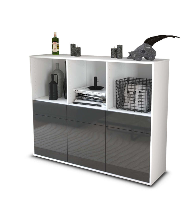 Highboard Selma, Grau Seite (136x108x35cm) - Dekati GmbH