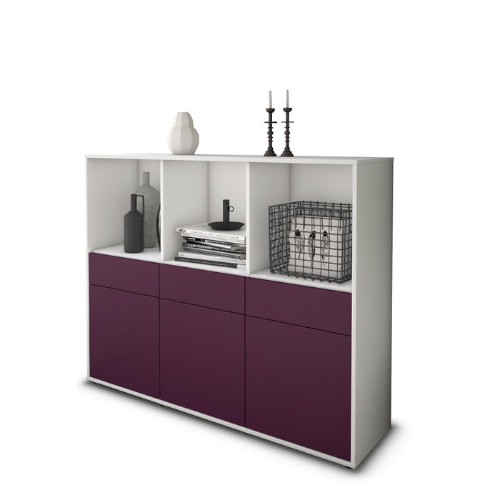 Highboard Selma, Lila Seite (136x108x35cm) - Dekati GmbH