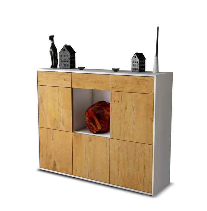 Highboard Serafina, Eiche Seite (136x108x35cm) - Dekati GmbH