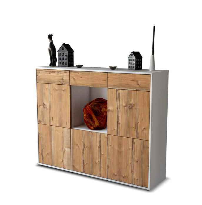 Highboard Serafina, Pinie Seite (136x108x35cm) - Dekati GmbH