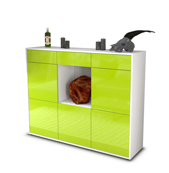 Highboard Serafina, Grün Seite (136x108x35cm) - Dekati GmbH