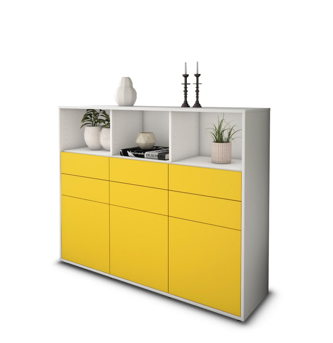 Highboard Serenella, Gelb Seite (136x108x35cm) - Dekati GmbH