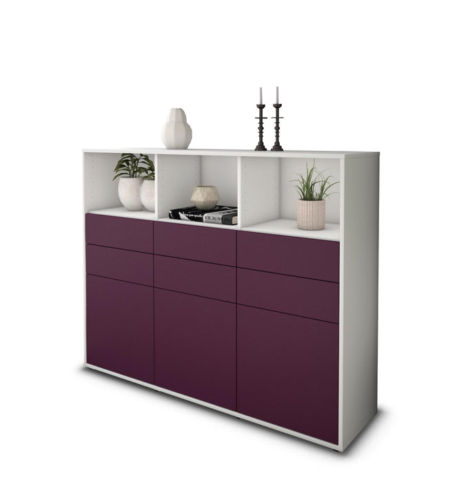 Highboard Serenella, Lila Seite (136x108x35cm) - Dekati GmbH