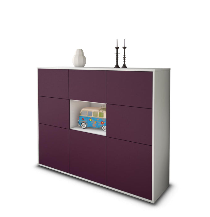 Highboard Silvia, Lila Seite (136x108x35cm) - Dekati GmbH