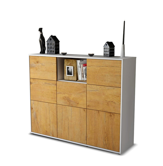 Highboard Simona, Eiche Seite (136x108x35cm) - Dekati GmbH