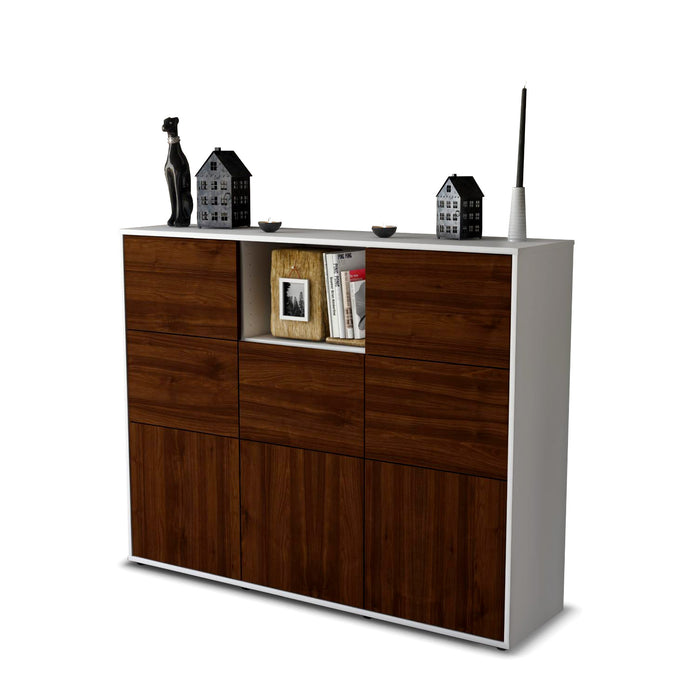 Highboard Simona, Walnuss Seite (136x108x35cm) - Dekati GmbH