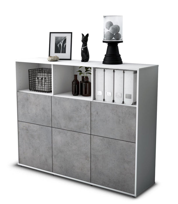 Highboard Sina, Beton Seite (136x108x35cm) - Dekati GmbH