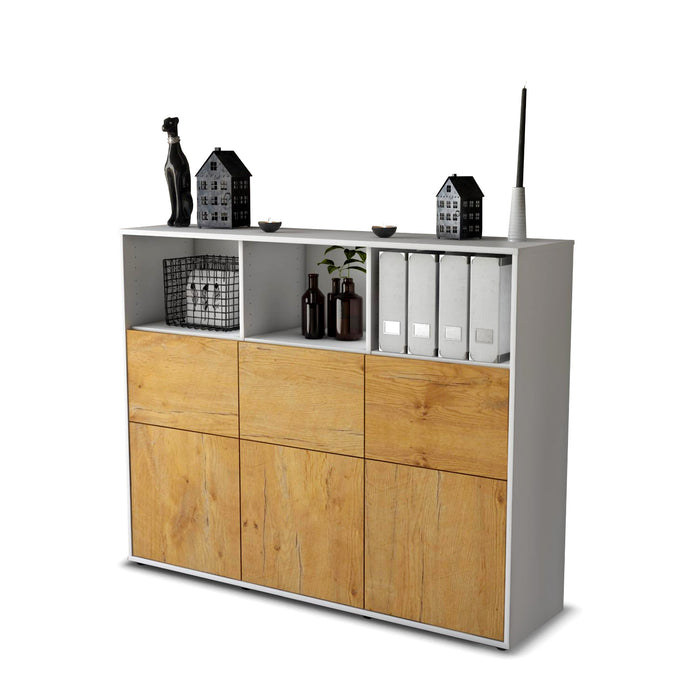 Highboard Sina, Eiche Seite (136x108x35cm) - Dekati GmbH