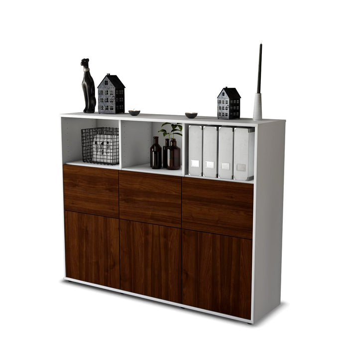 Highboard Sina, Walnuss Seite (136x108x35cm) - Dekati GmbH