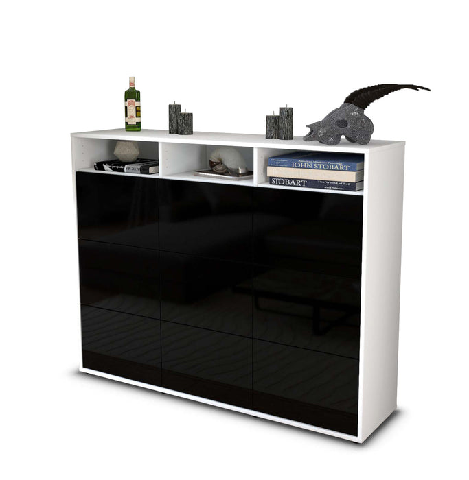 Highboard Sofia, Schwarz Seite (136x108x35cm) - Dekati GmbH