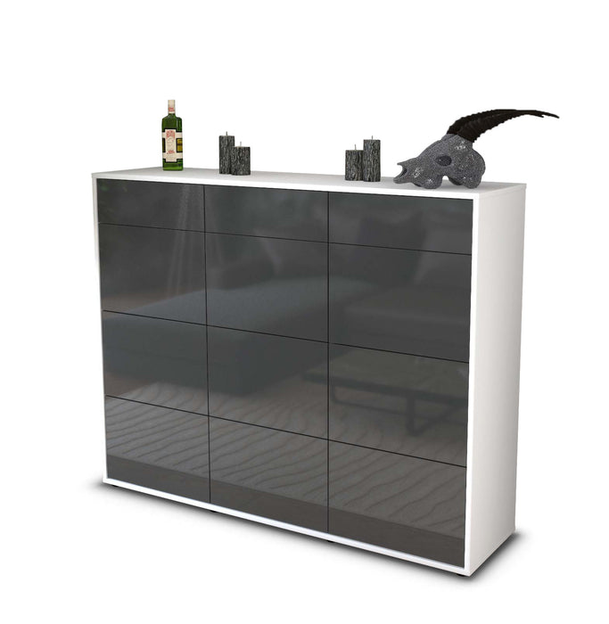 Highboard Stefanie, Grau Seite (136x108x35cm) - Dekati GmbH