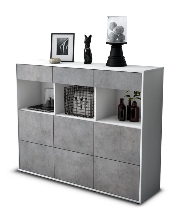 Highboard Stella, Beton Seite (136x108x35cm) - Dekati GmbH