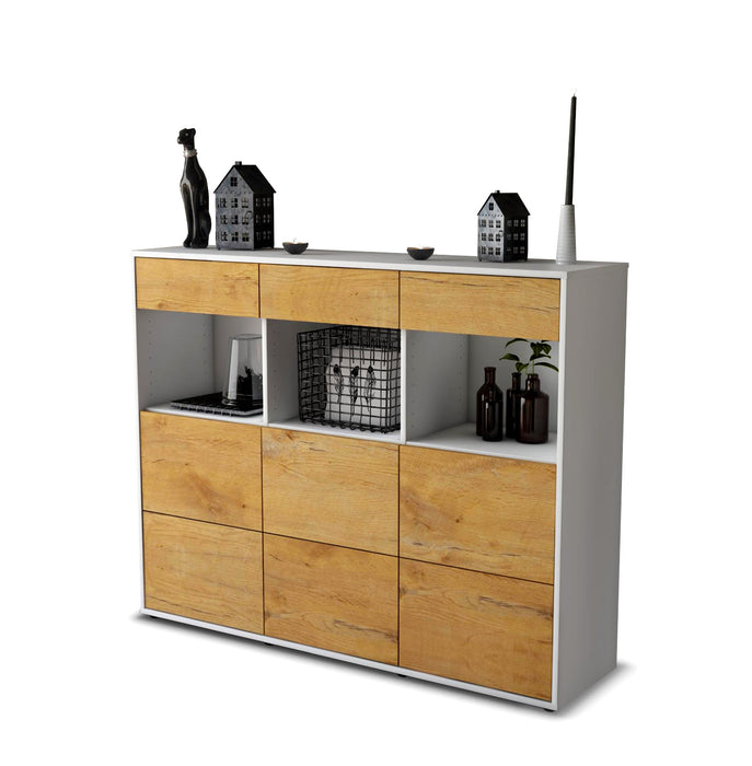 Highboard Stella, Eiche Seite (136x108x35cm) - Dekati GmbH