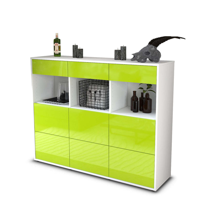 Highboard Stella, Grün Seite (136x108x35cm) - Dekati GmbH