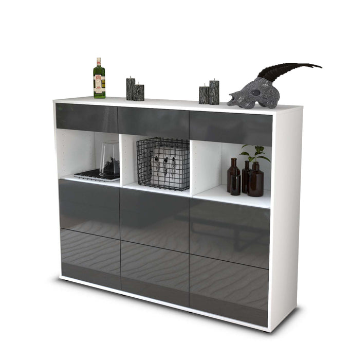 Highboard Stella, Grau Seite (136x108x35cm) - Dekati GmbH