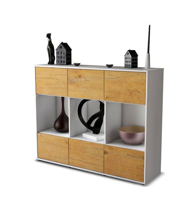 Highboard Suna, Eiche Seite (136x108x35cm) - Dekati GmbH