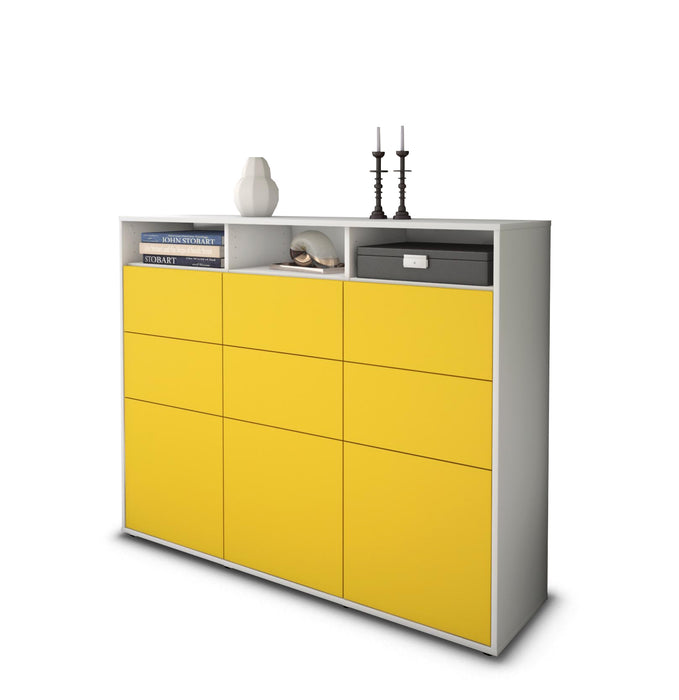 Highboard Tatiana, Gelb Seite (136x108x35cm) - Dekati GmbH