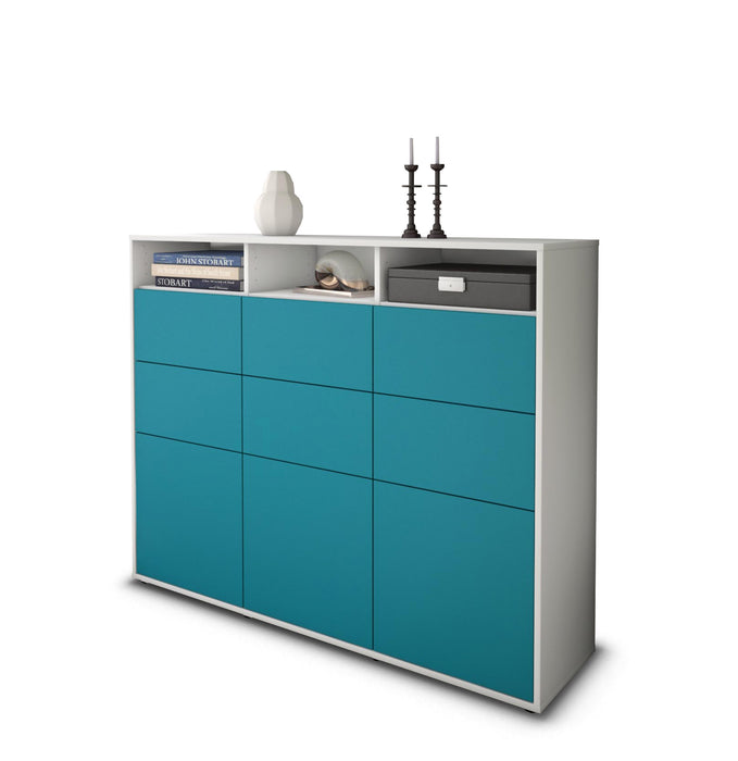 Highboard Tatiana, Türkis Seite (136x108x35cm) - Dekati GmbH