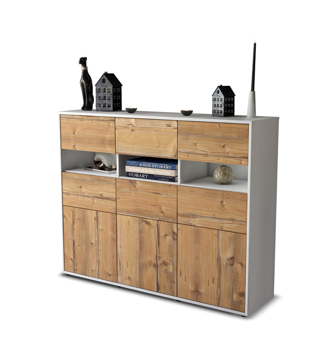 Highboard Teresa, Pinie Seite (136x108x35cm) - Dekati GmbH