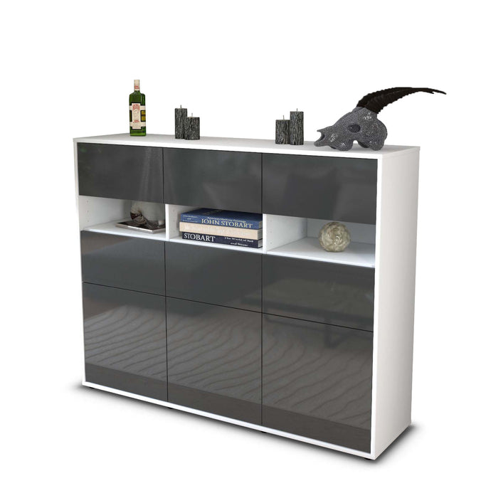 Highboard Teresa, Grau Seite (136x108x35cm) - Dekati GmbH