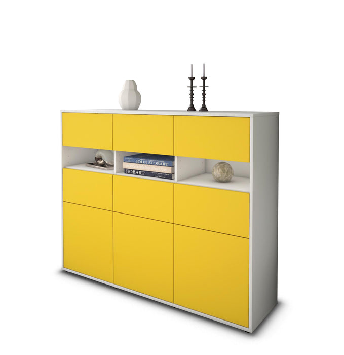 Highboard Teresa, Gelb Seite (136x108x35cm) - Dekati GmbH