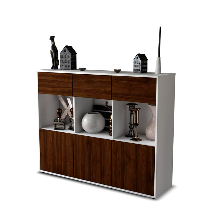 Highboard Tessa, Walnuss Seite (136x108x35cm) - Dekati GmbH