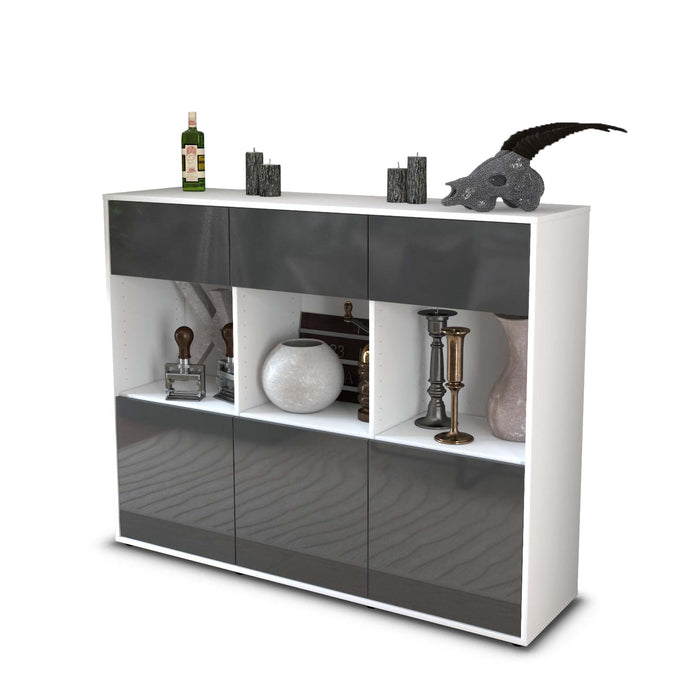 Highboard Tessa, Grau Seite (136x108x35cm) - Dekati GmbH