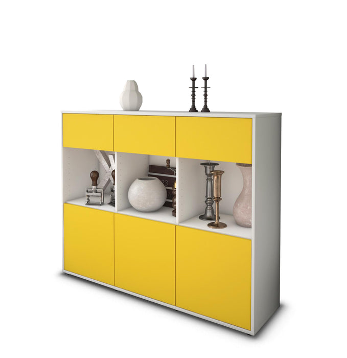 Highboard Tessa, Gelb Seite (136x108x35cm) - Dekati GmbH