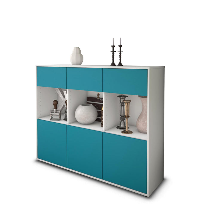 Highboard Tessa, Türkis Seite (136x108x35cm) - Dekati GmbH